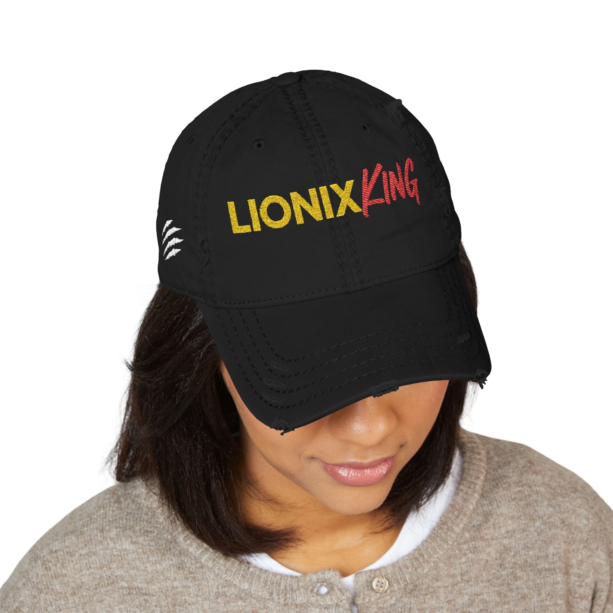 Lionix King Distressed Dad Hat (Embroidery)