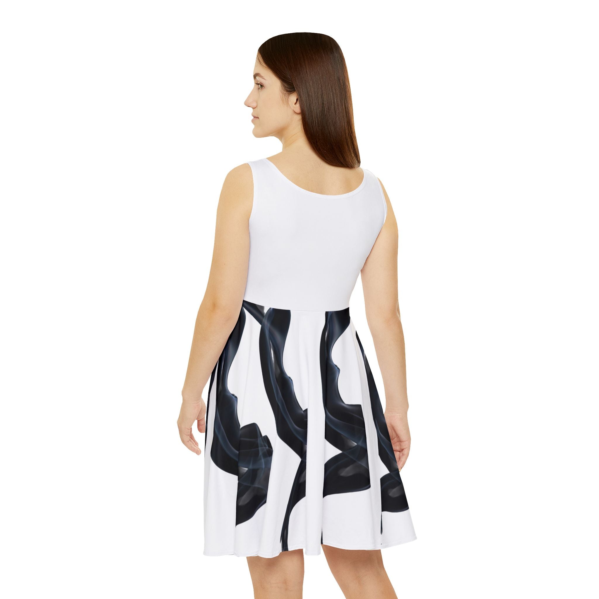 Women’s Skater Dress — Monogram Crown Pattern All-Over Print